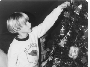 Josh Decorating Tree