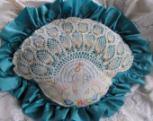 Peacock pillow